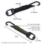 Überlebens Paracord Schlüsselanhänger mit Edelstahl Karabiner und Flaschenöffner - Sabera صَبَرَ Onlineshop