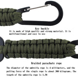 Überlebens Paracord Schlüsselanhänger mit Edelstahl Karabiner und Flaschenöffner - Sabera صَبَرَ Onlineshop
