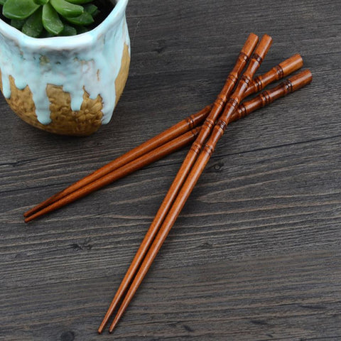 Zwei Paar handgemachte griffige Holz Essstäbchen - Sabera صَبَرَ Onlineshop